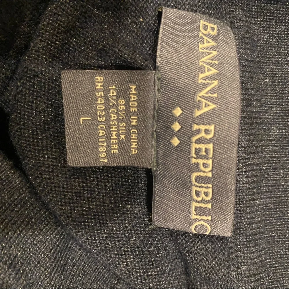 Banana Republic Men's Charcoal V-Neck Sweater silk and cashmere size Large